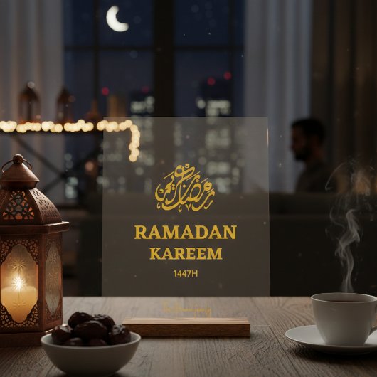 Benutzerdefinierte Ramadan Mubarak Mondsichtung Du Acrylschild
