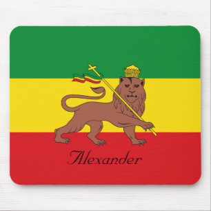 Benutzerdefinierte Rastafarian Flag Äthiopia Löw Mousepad