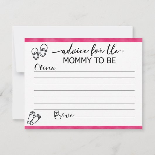 Benutzerdefinierte Ratenkarten für die Mama im Bab Einladung (Vorderseite)