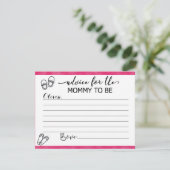 Benutzerdefinierte Ratenkarten für die Mama im Bab Einladung (Stehend Vorderseite)