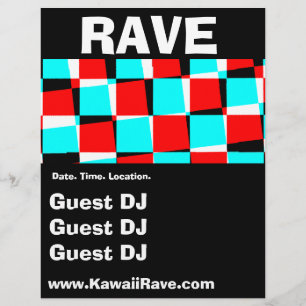 Benutzerdefinierte Rave-Flyer für Funky Checkerboa Flyer