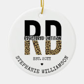 Benutzerdefinierte RD registrierte Dietitian Cheet Keramik Ornament (Vorne)