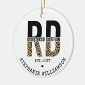 Benutzerdefinierte RD registrierte Dietitian Cheet Keramik Ornament (Links)