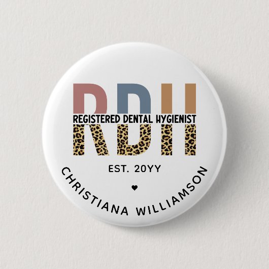 Benutzerdefinierte RDH registrierte Zahnhygieniker Button (Vorderseite)
