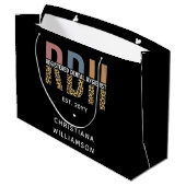 Benutzerdefinierte RDH registrierte Zahnhygieniker Große Geschenktüte (Rückseite Schrägansicht)