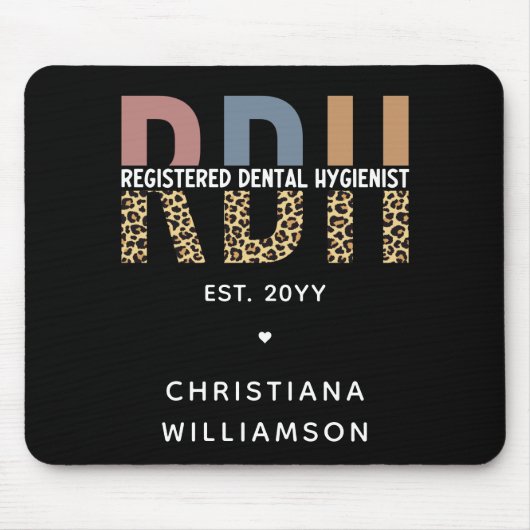 Benutzerdefinierte RDH registrierte Zahnhygieniker Mousepad (Vorne)