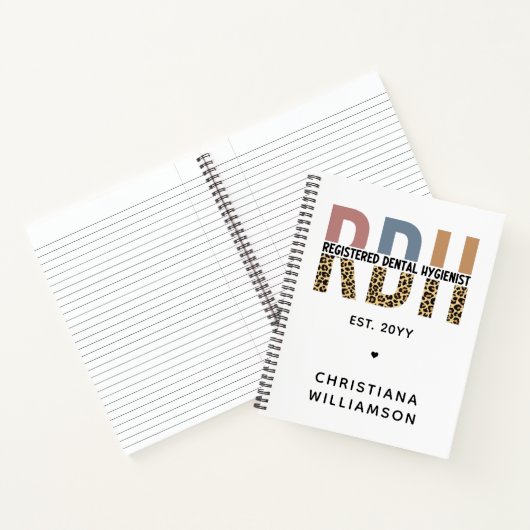 Benutzerdefinierte RDH registrierte Zahnhygieniker Notizblock (Innenseite)