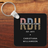 Benutzerdefinierte RDH registrierte Zahnhygieniker Schlüsselanhänger (Vorderseite)