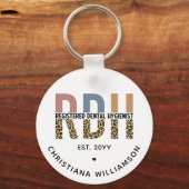 Benutzerdefinierte RDH registrierte Zahnhygieniker Schlüsselanhänger (Vorderseite)