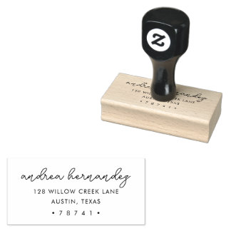 Benutzerdefinierte rechteckige Handschrift-Adresse Gummistempel