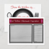 Benutzerdefinierte Red Accents-Karte Postkarte (Vorne/Hinten)