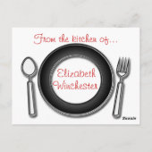 Benutzerdefinierte Red Accents-Karte Postkarte (Rückseite)