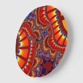 benutzerdefinierte Red Orange Remix Wall Clock Große Wanduhr (Winkel)