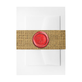 Benutzerdefinierte Red Retro Wax Briefmarke Gastge Einladungsbanderole