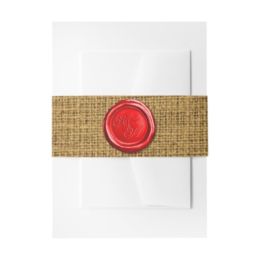 Benutzerdefinierte Red Retro Wax Briefmarke Gastge Einladungsbanderole (Vorderseite Beispiel)