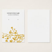 Benutzerdefinierte Red White Blume Earring Card (Vorne & Hinten)