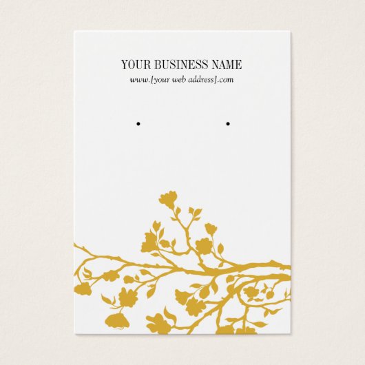 Benutzerdefinierte Red White Blume Earring Card (Vorderseite)