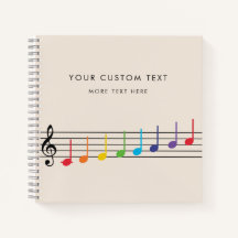 Benutzerdefinierte Regenbogen-Musiknoten Lehrer El