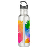 Benutzerdefinierte Regenbogenfarbe Edelstahlflasche (Rückseite)