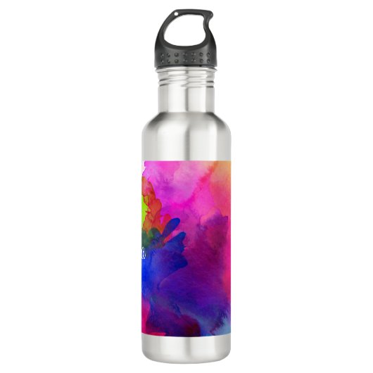 Benutzerdefinierte Regenbogenfarbe Edelstahlflasche (Vorderseite)