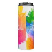 Benutzerdefinierte Regenbogenfarbe Thermosbecher (Rückseite)