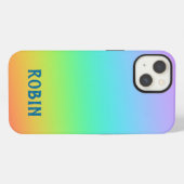 Benutzerdefinierte Regenbogenfarben iPhone Hülle (Rückseite (Horizontal))