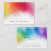 Benutzerdefinierte Regenbogenfarben Moderne Abstra Visitenkarte (Vorne/Hinten)