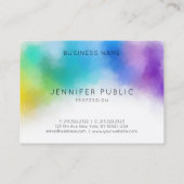 Benutzerdefinierte Regenbogenfarben Moderne Abstra Visitenkarte (Rückseite)