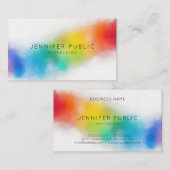Benutzerdefinierte Regenbogenfarben Moderne Abstra Visitenkarte (Vorne/Hinten)