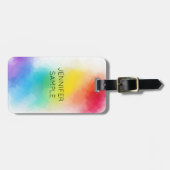 Benutzerdefinierte Regenbogenfarben Moderne elegan Gepäckanhänger (Vorderseite horizontal)