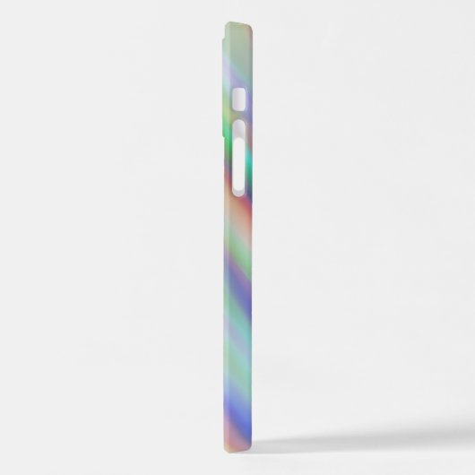 Benutzerdefinierte Regenbogenfarben Streifen Gefär iPhone Hülle (Linke Seite)
