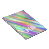 Benutzerdefinierte Regenbogenfarben Streifen Gefär Notizblock (Rechte Seite)