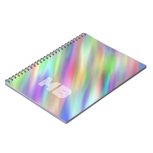 Benutzerdefinierte Regenbogenfarben Streifen Gefär Notizblock (Linke Seite)