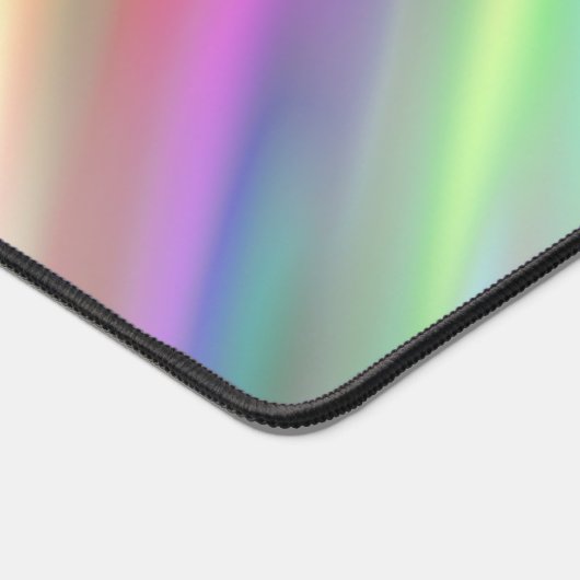Benutzerdefinierte Regenbogenfarben Streifen Gefär Schreibtischunterlage (Ecke)