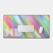 Benutzerdefinierte Regenbogenfarben Streifen Gefär Schreibtischunterlage (Tastatur & Maus)