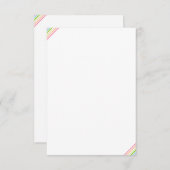 Benutzerdefinierte Regenbogenfarben Streifen Moder Mitteilungskarte (Vorne/Hinten)