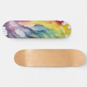 Benutzerdefinierte Regenbogenwasserfarbe Skateboard (Horizontal)