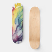 Benutzerdefinierte Regenbogenwasserfarbe Skateboard (Vorderseite)