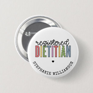 Benutzerdefinierte registrierte Diätitin mehrfarbi Button