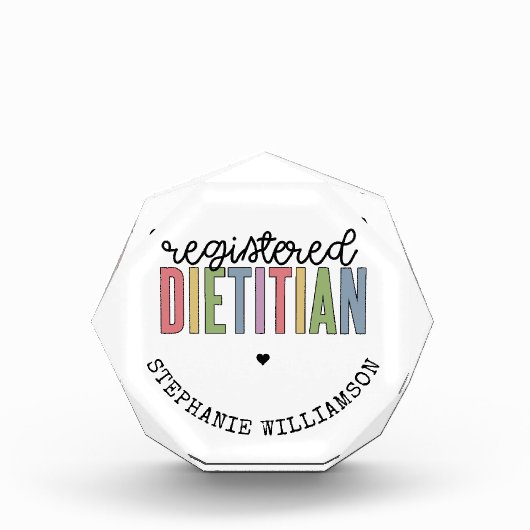 Benutzerdefinierte registrierte Diätitin mehrfarbi Fotoblock (Vorderseite)