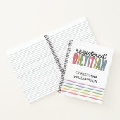 Benutzerdefinierte registrierte Diätitin mehrfarbi Notizblock (Innenseite)