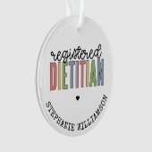 Benutzerdefinierte registrierte Diätitin mehrfarbi Ornament (Vorderseite)