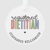 Benutzerdefinierte registrierte Diätitin mehrfarbi Ornament (Vorderseite)
