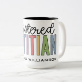 Benutzerdefinierte registrierte Diätitin mehrfarbi Zweifarbige Tasse (VorderseiteRechts)