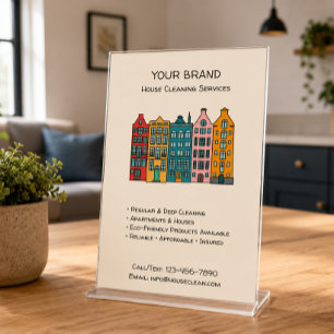 Benutzerdefinierte Reinigungsdienstleistungen QR Flyer