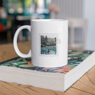 Benutzerdefinierte Reisestempel-Foto-Erinnerungsta Kaffeetasse
