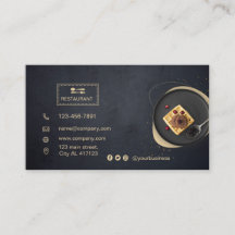 Benutzerdefinierte Restaurantkarte | Schwarzes mod