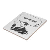 Benutzerdefinierte Retro-Ansager-Comic Fliese (Seite)