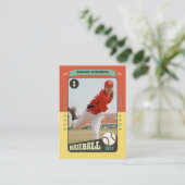 Benutzerdefinierte Retro-Baseball-Handelskartenspi Telefonnummerkarte (Stehend Vorderseite)