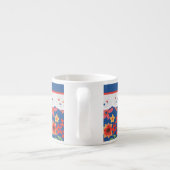 Benutzerdefinierte Retro-Blumen, Espresso-Tasse mi Espressotasse (Rückseite)